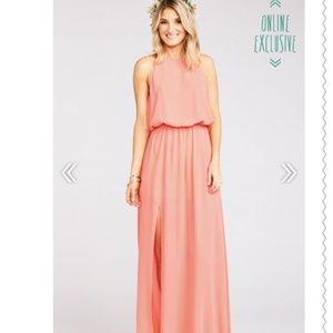 Heather Halter Dress - Bright Coral Crisp